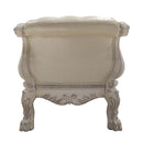 Dresden 78.5" Bench, Faux Leather & Bone White Finish