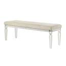 Tarian 54" Bench, Pearl White Finish
