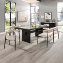 Jaramillo 62" Bench, Beige Chenille & Black Finish