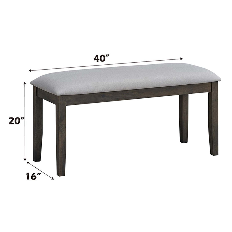 Marit 40" Bench, Gray Finish