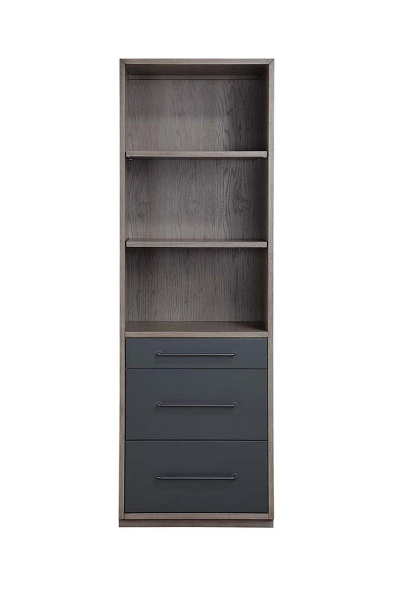 Estevon Bookcase, Gray Oak Finish Acme