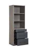 Estevon Bookcase, Gray Oak Finish Acme