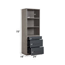 Estevon Bookcase, Gray Oak Finish Acme