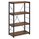 Bob Bookshelf, Weathered Oak & Black Finish Acme