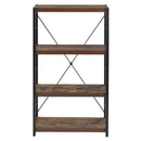 Bob Bookshelf, Weathered Oak & Black Finish Acme