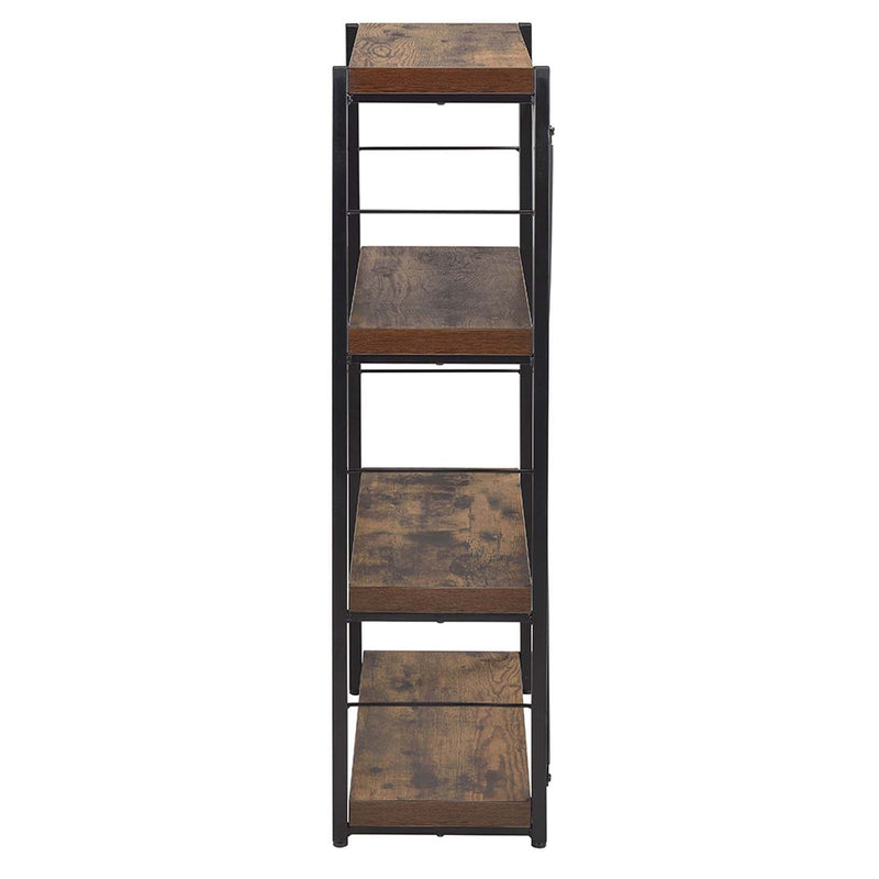 Bob Bookshelf, Weathered Oak & Black Finish Acme