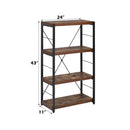 Bob Bookshelf, Weathered Oak & Black Finish Acme