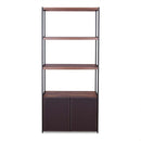 Sara Bookshelf, Walnut & Sandy Black Finish Acme
