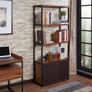 Sara Bookshelf, Walnut & Sandy Black Finish Acme