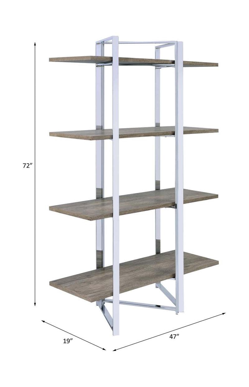 Libby Bookshelf, Chrome Finish Acme