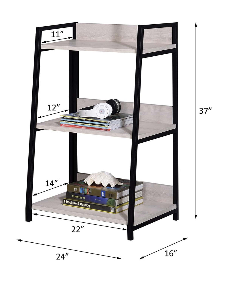 Wendral Bookshelf, Natural & Black Finish Acme