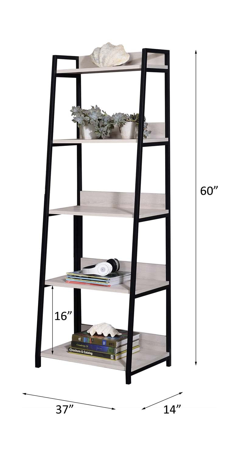 Wendral 23"L Bookshelf, Natural & Black Finish Acme