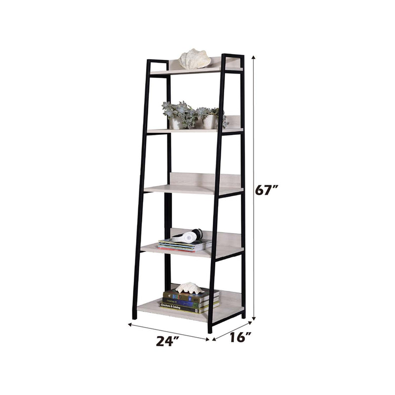 Wendral 23"L Bookshelf, Natural & Black Finish Acme