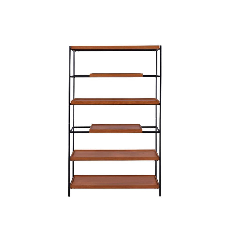 Oaken Bookshelf, Honey Oak & Black Finish Acme