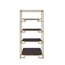 Yumia Bookshelf, Gold & Walnut Finish Acme