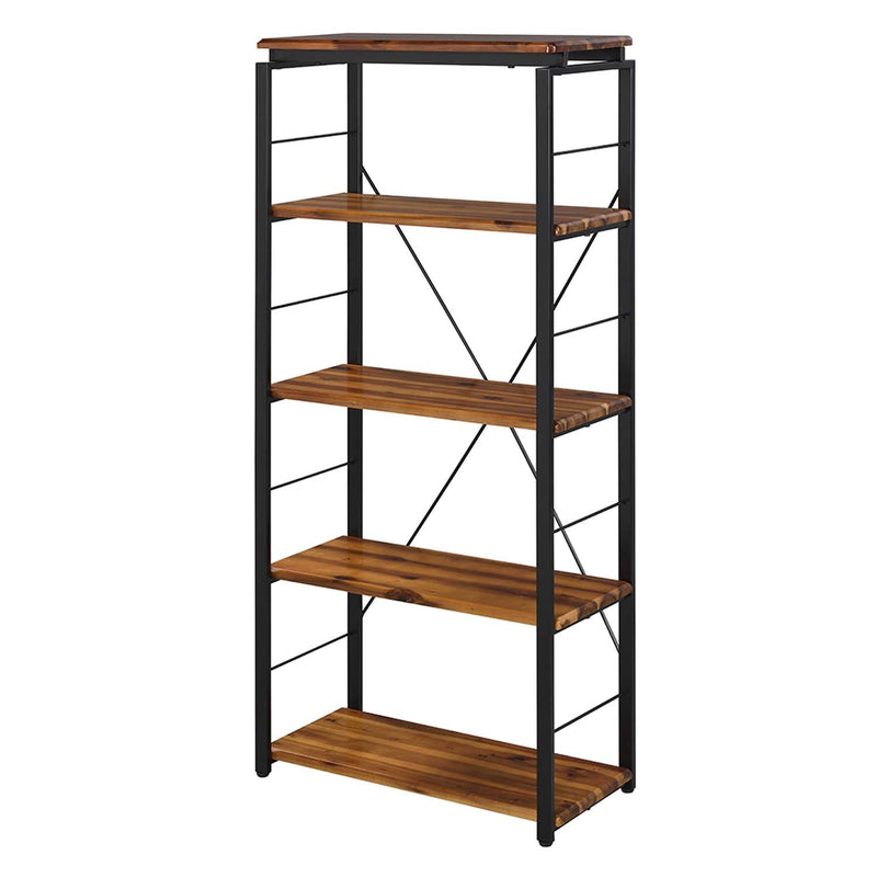 Jurgen Bookshelf, Oak & Black Finish Acme
