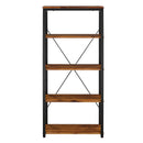 Jurgen Bookshelf, Oak & Black Finish Acme