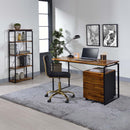 Jurgen Bookshelf, Oak & Black Finish Acme