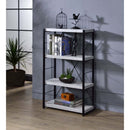 Jurgen Bookshelf, Antique White & Black Finish Acme