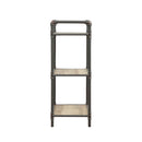 Itzel Bookshelf, Antique Oak & Sandy Gray Finish Acme