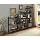 Itzel Bookshelf, Antique Oak & Sandy Gray Finish Acme