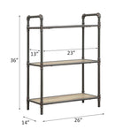 Itzel Bookshelf, Antique Oak & Sandy Gray Finish Acme