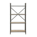 Itzel Bookshelf, Antique Oak & Sandy Gray Finish Acme