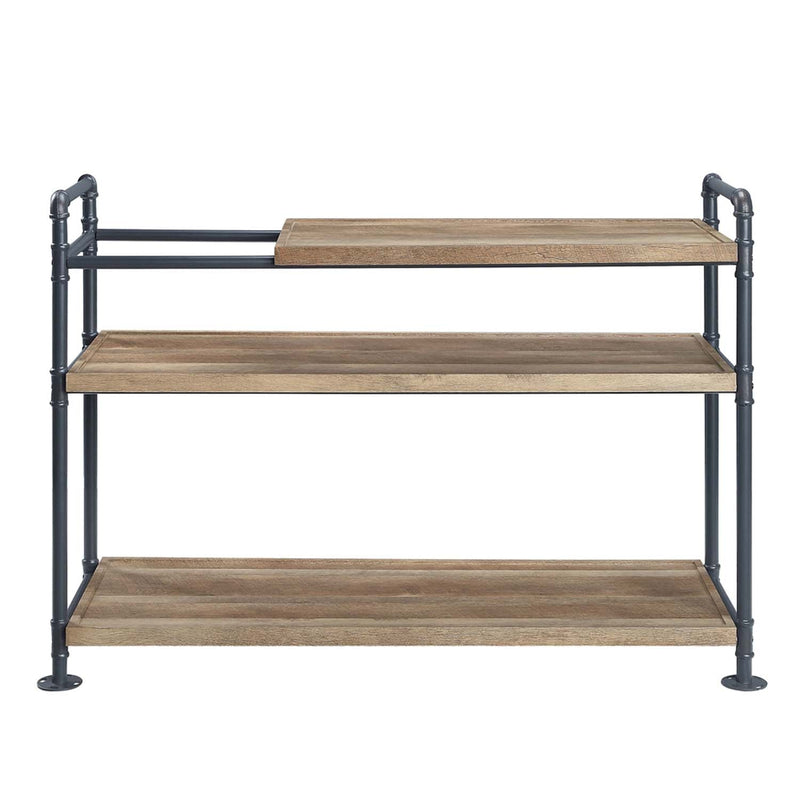 Brantley Bookshelf, Oak & Sandy Black Finish Acme