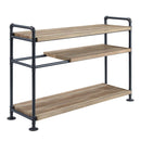 Brantley Bookshelf, Oak & Sandy Black Finish Acme