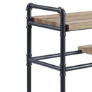 Brantley Bookshelf, Oak & Sandy Black Finish Acme