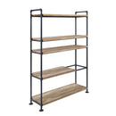 Brantley Bookshelf, Oak & Sandy Black Finish Acme