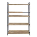 Brantley Bookshelf, Oak & Sandy Black Finish Acme