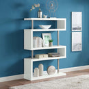 Buck II Bookshelf, White High Gloss Finish Acme