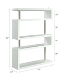 Buck II Bookshelf, White High Gloss Finish Acme