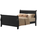 Louis Philippe III Queen Bed, Black Finish Acme