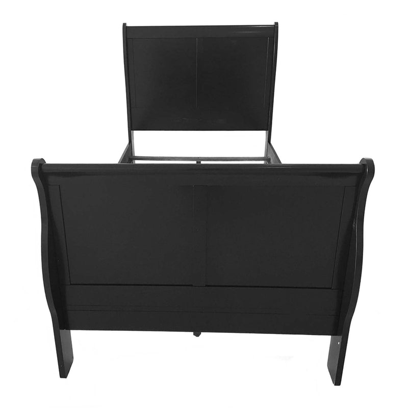 Louis Philippe III Twin Bed, Black Finish Acme