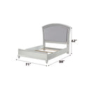 Maverick Queen Bed, Fabric & Platinum Finish Acme