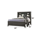 Lantha Queen Bed, Gray Oak Finish Acme