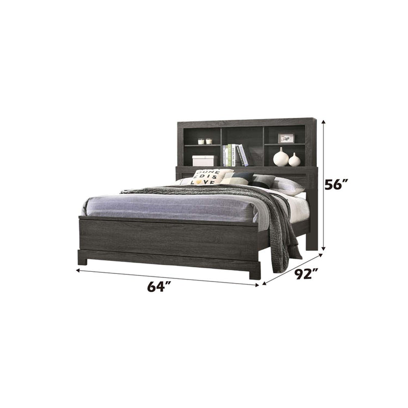 Lantha Queen Bed, Gray Oak Finish Acme