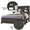 Lantha Queen Bed, Gray Oak Finish Acme