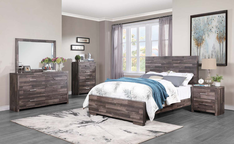 Juniper King Bed, Dark Oak Finish Acme