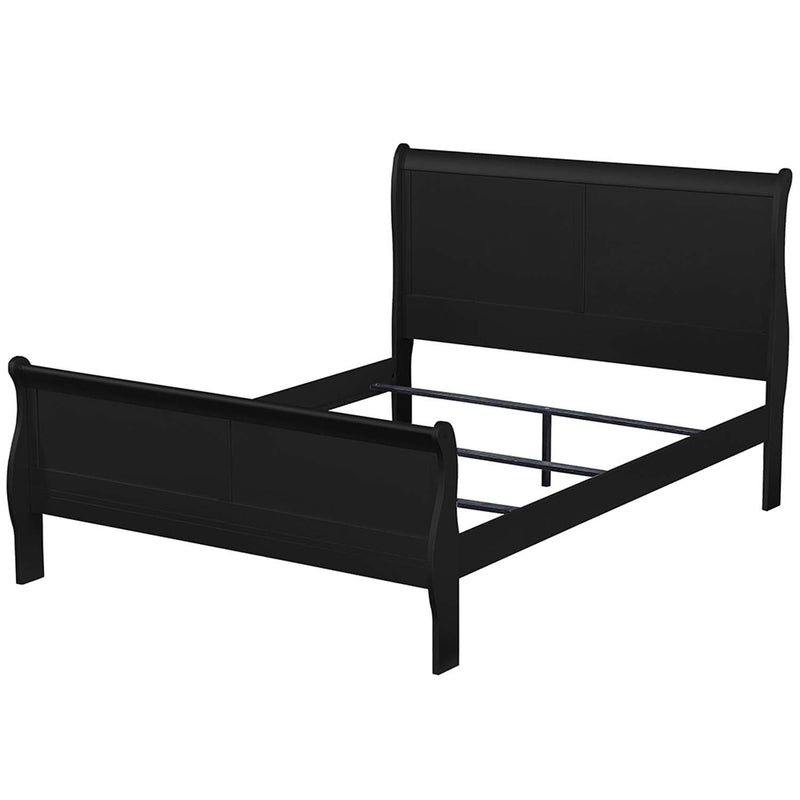 Louis Philippe Queen Bed, Black Finish Acme