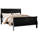 Louis Philippe Queen Bed, Black Finish Acme
