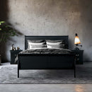 Louis Philippe Queen Bed, Black Finish Acme