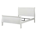Louis Philippe King Bed, White Finish Acme
