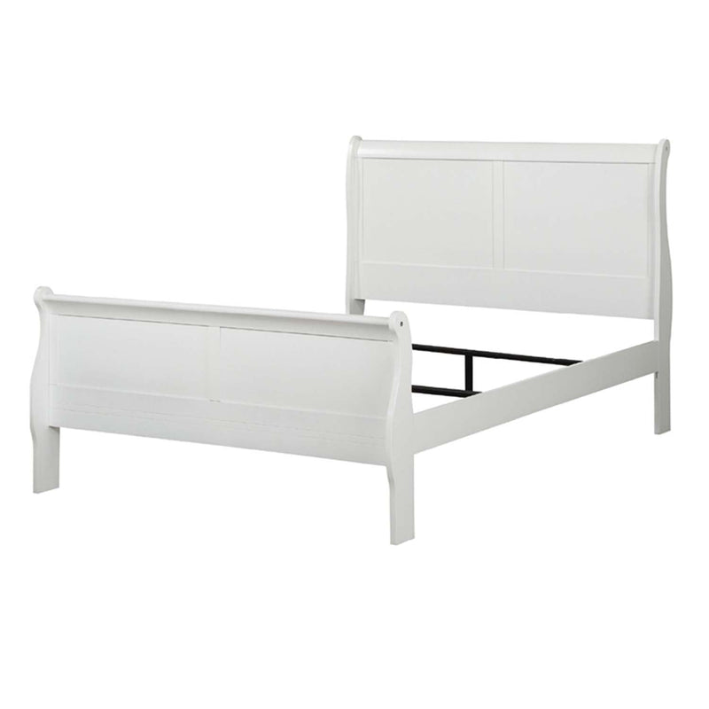 Louis Philippe Queen Bed, White Finish Acme