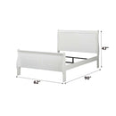 Louis Philippe Queen Bed, White Finish Acme