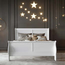 Louis Philippe III King Bed, White Finish Acme