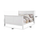 Louis Philippe III King Bed, White Finish Acme