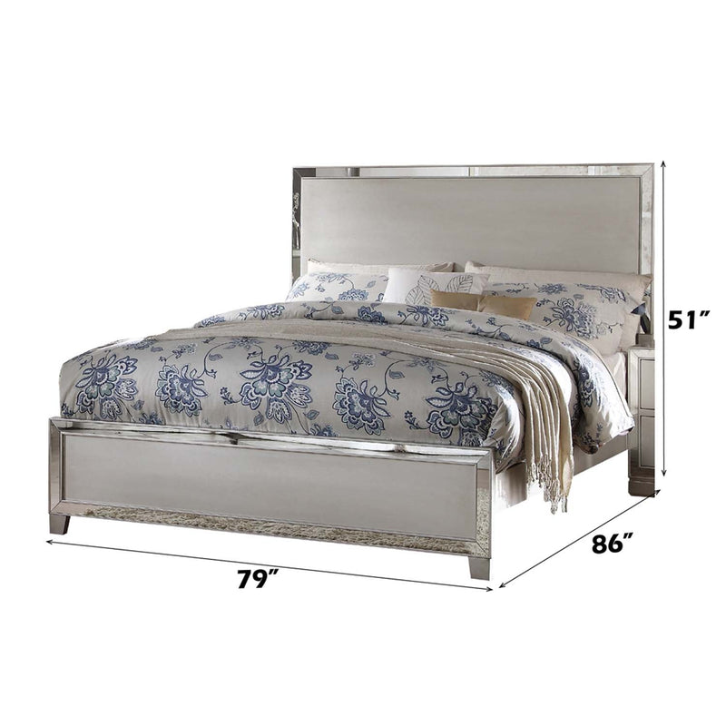 Voeville II King Bed, Platinum Finish Acme